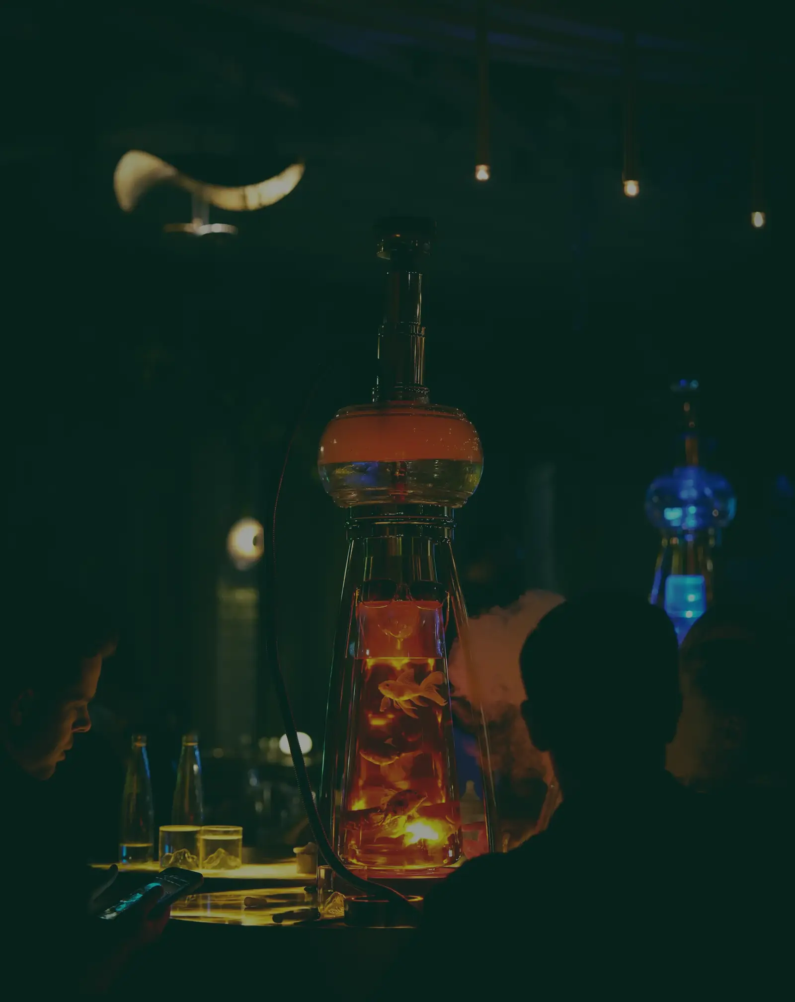 The terrace after dark