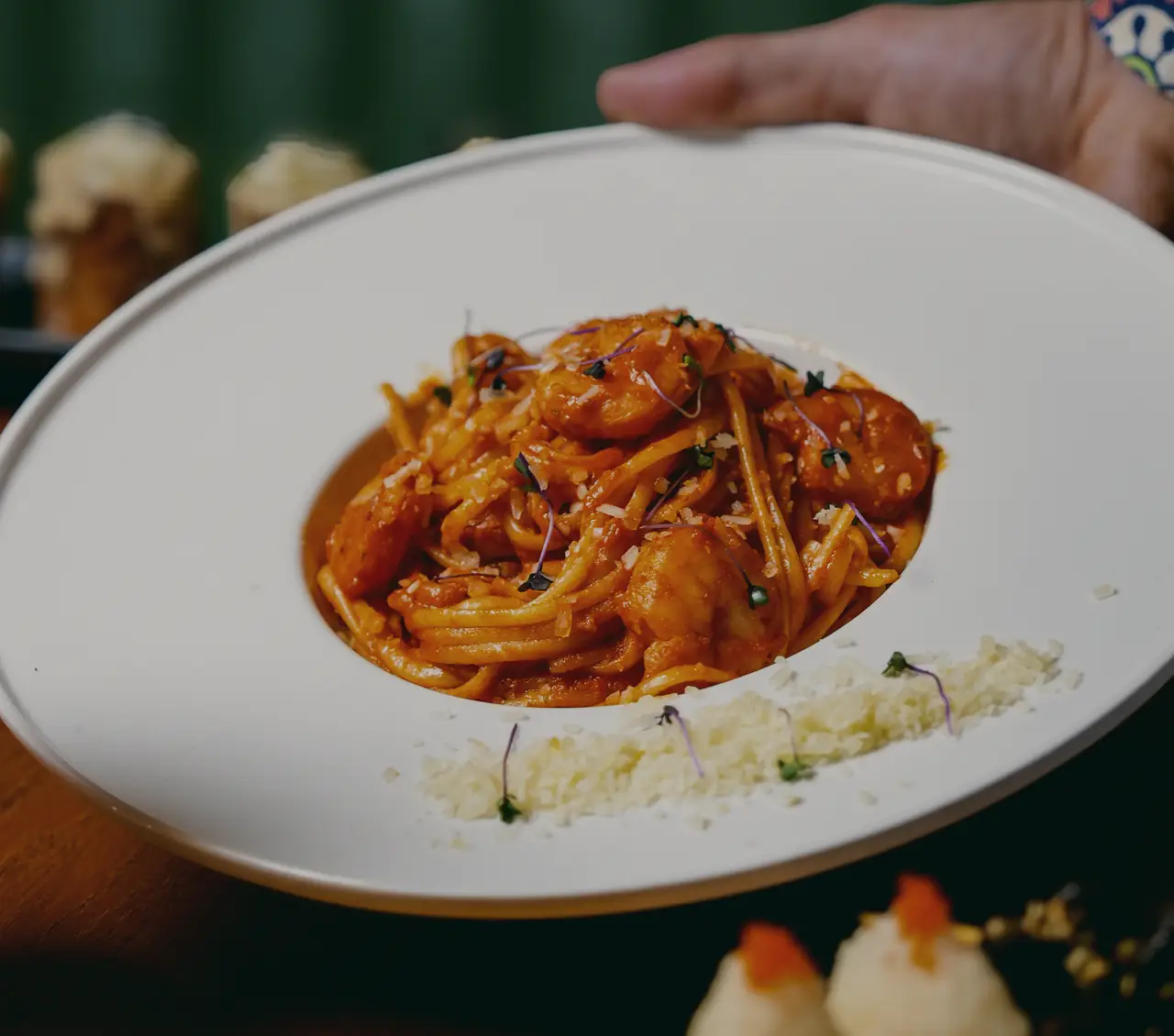 A plate from the kitchen